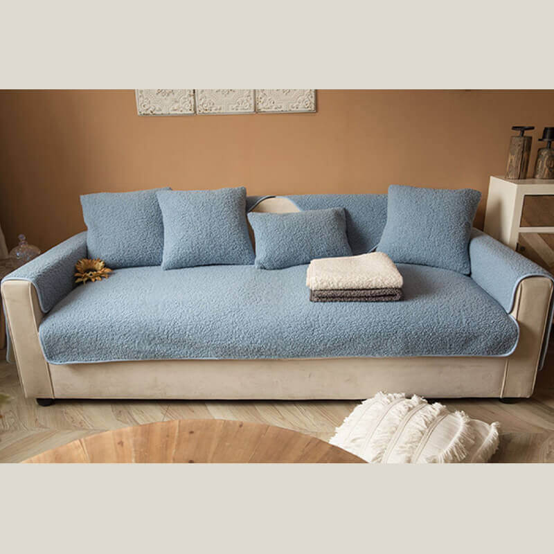 Ultrasoft Teddy Fleece Warm Non-Slip Couch Cover - Image 15
