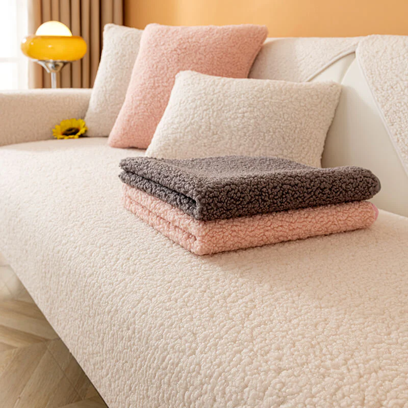 Ultrasoft Teddy Fleece Warm Non-Slip Couch Cover - Image 6