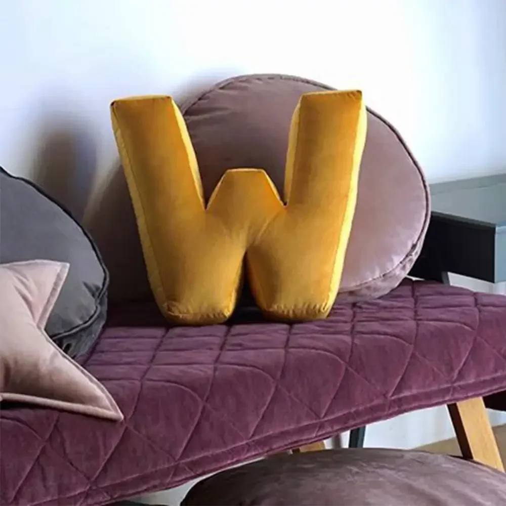 Velvet Letter Hugging Sofa Pillow - Image 3