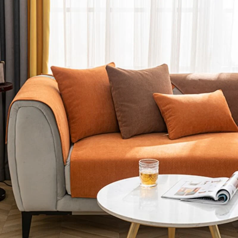 Vermilion Comfortable Chenille Furniture Protector Couch Cover - Image 8