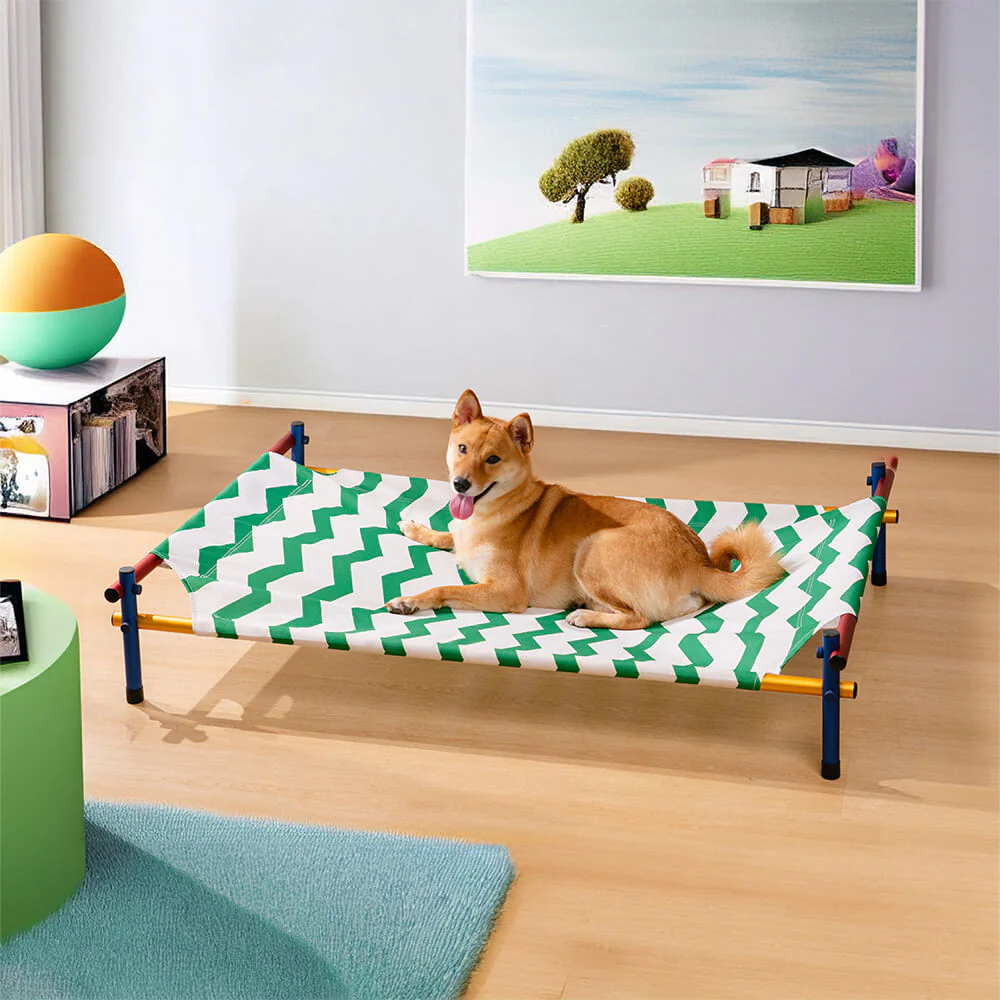 Vibrant Summer Print Style Aluminium Elevated Dog Bed - Summer Paradise - Image 3