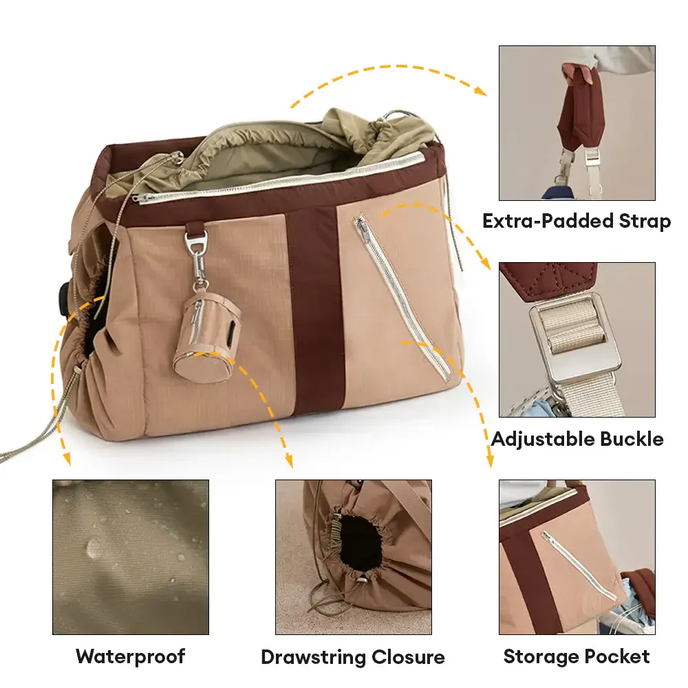 Vintage Breezy Outdoor Waterproof Large-Capacity Travel Pet Carrier Bag - Image 6