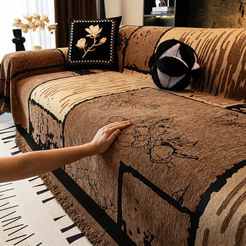 Vintage Chenille Anti-Scratch Sofa Protector Throw Couch Cover - Image 10