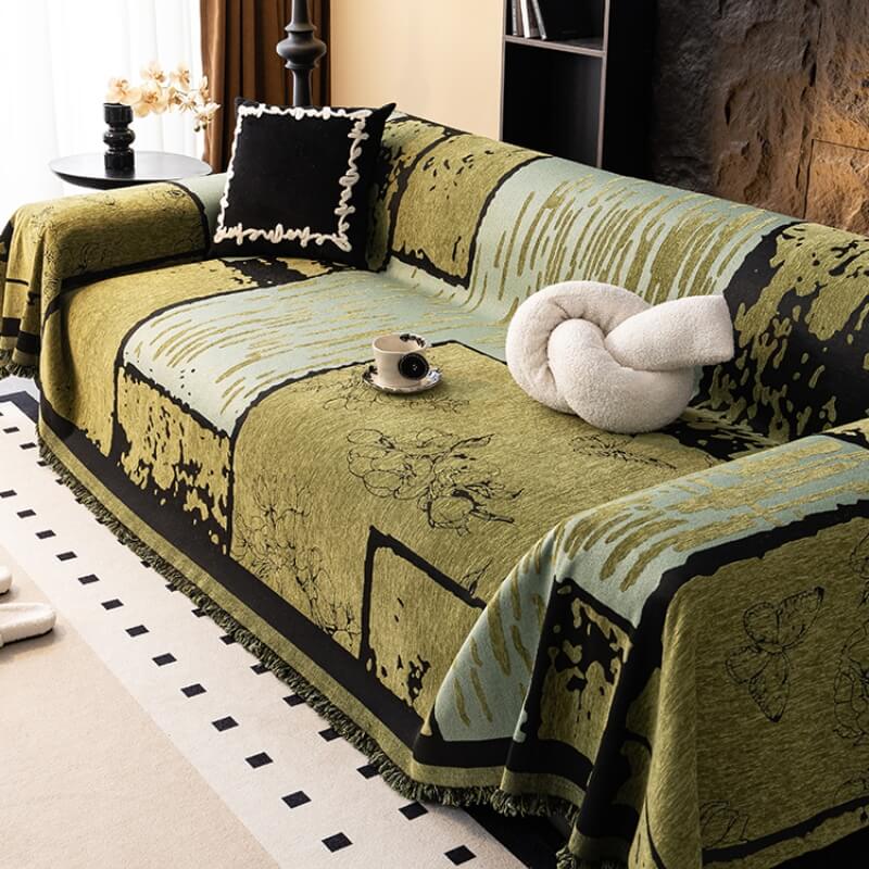 Vintage Chenille Anti-Scratch Sofa Protector Throw Couch Cover - Image 3