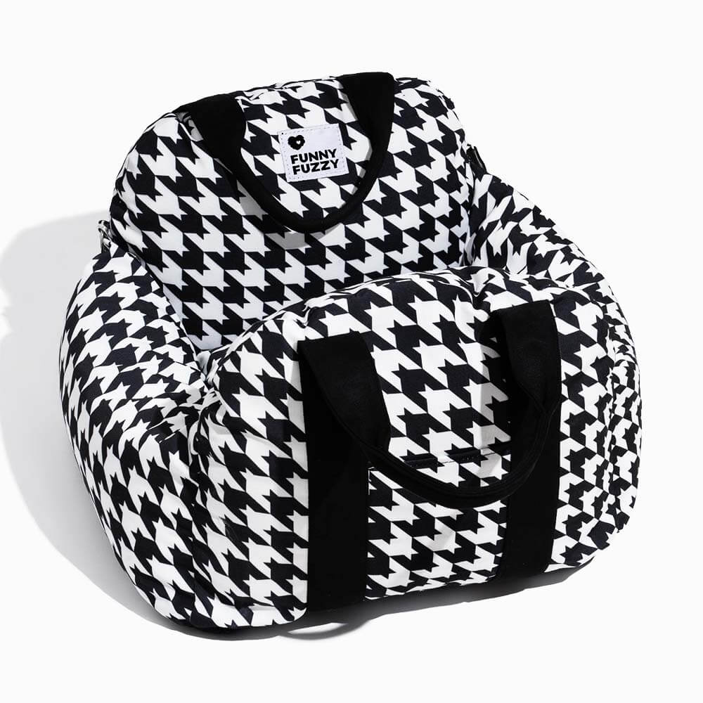Vintage Heart Chequerboard Dog Car Seat Bed - Image 45