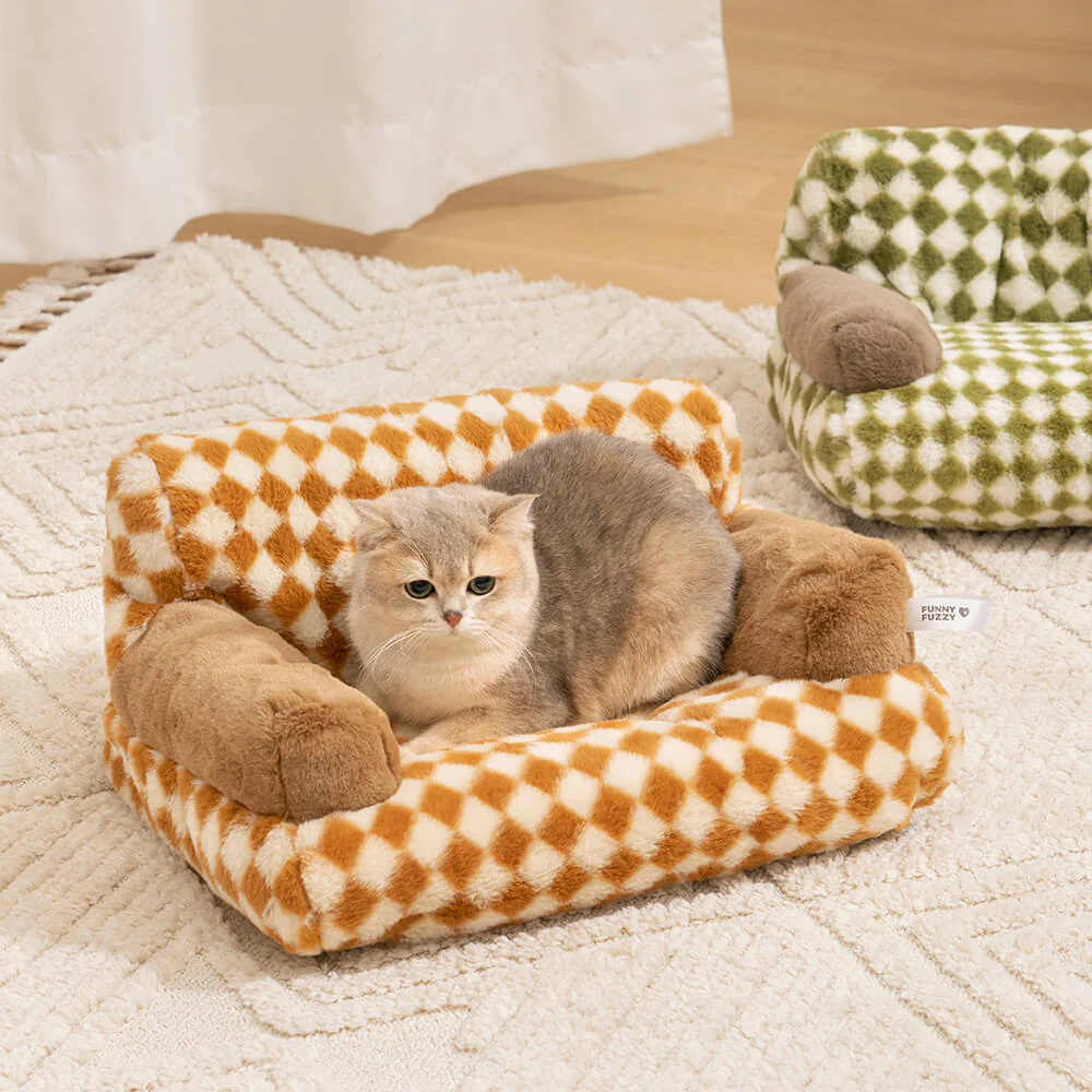 Vintage Leisure Diamond Cat Sofa Bed - Image 3
