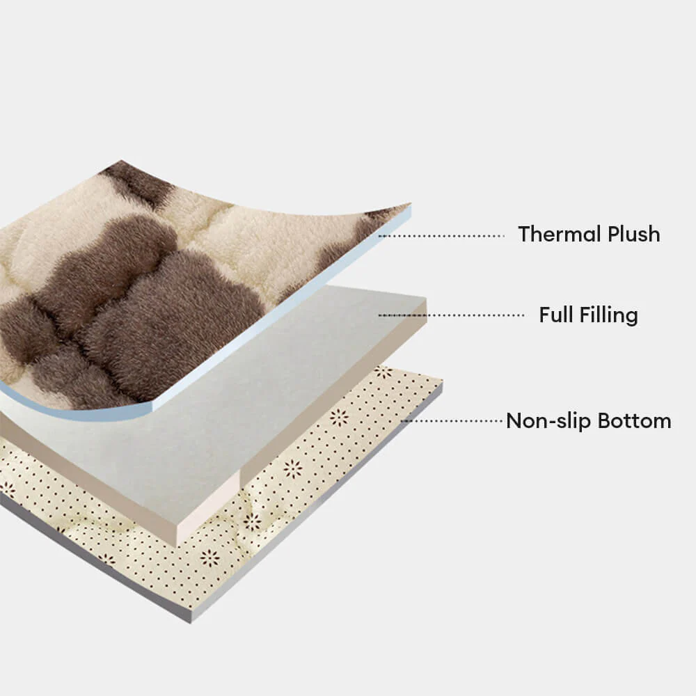 Warm Chequerboard Plush Mattress Topper and Pillowcase - Image 19