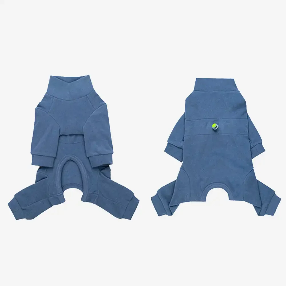 Warm Soft Fleece High-Neck Four-Legged Dog Jumpsuit with Adjustable Waist - Image 6