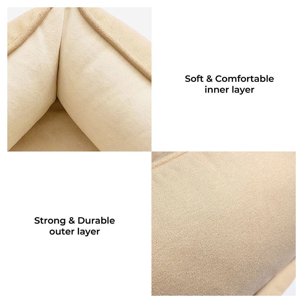 Washable Non-Slip Bolster Cat Bed - Cloudy Dream - Image 5