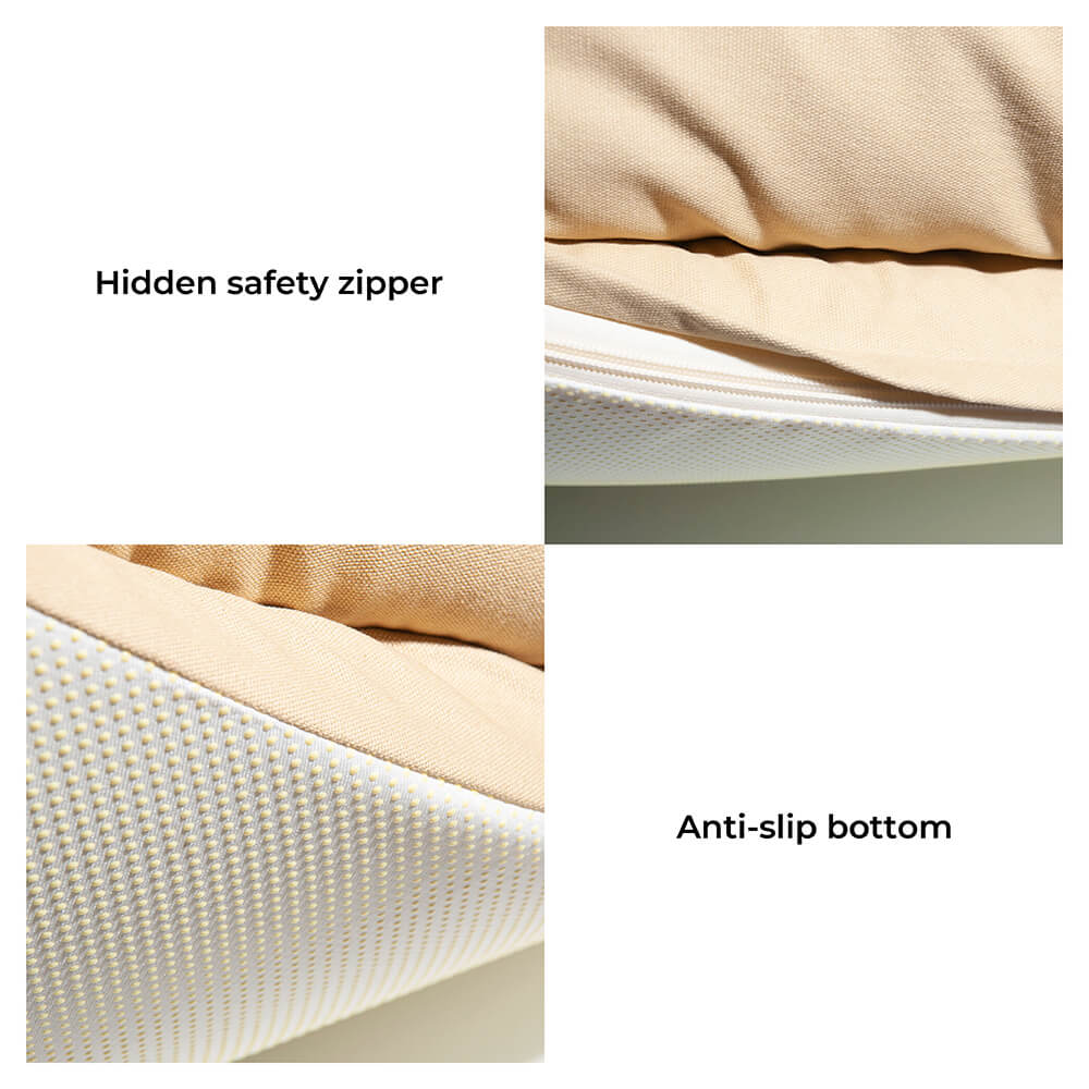 Washable Non-Slip Bolster Cat Bed - Cloudy Dream - Image 6