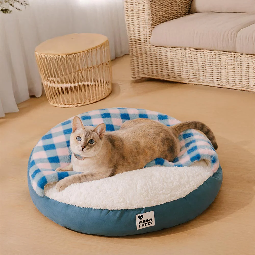 Washable Ultra Soft Sleeping Round Cat Bed - Image 9