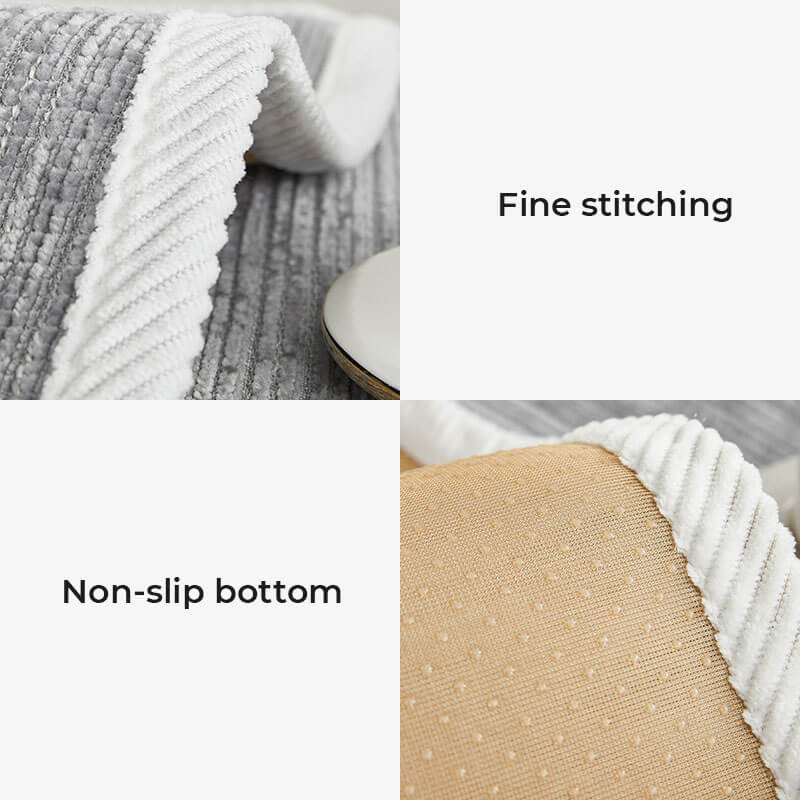 Waterproof Antimicrobial Simple Chenille Fabric Anti-scratch Couch Cover - Image 6