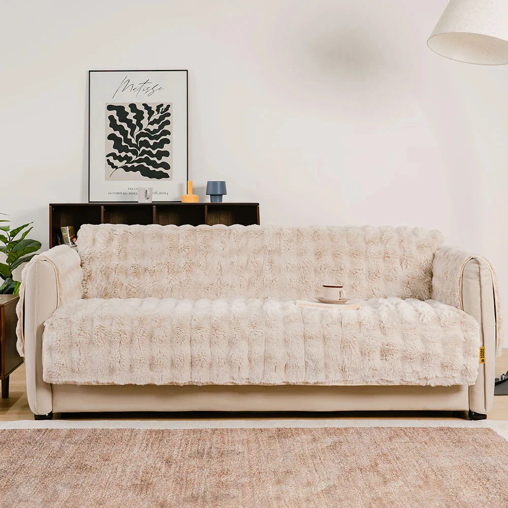 Water-resistant Fluffy Soft Furniture Protector Couch Cover-EverDry - Image 7