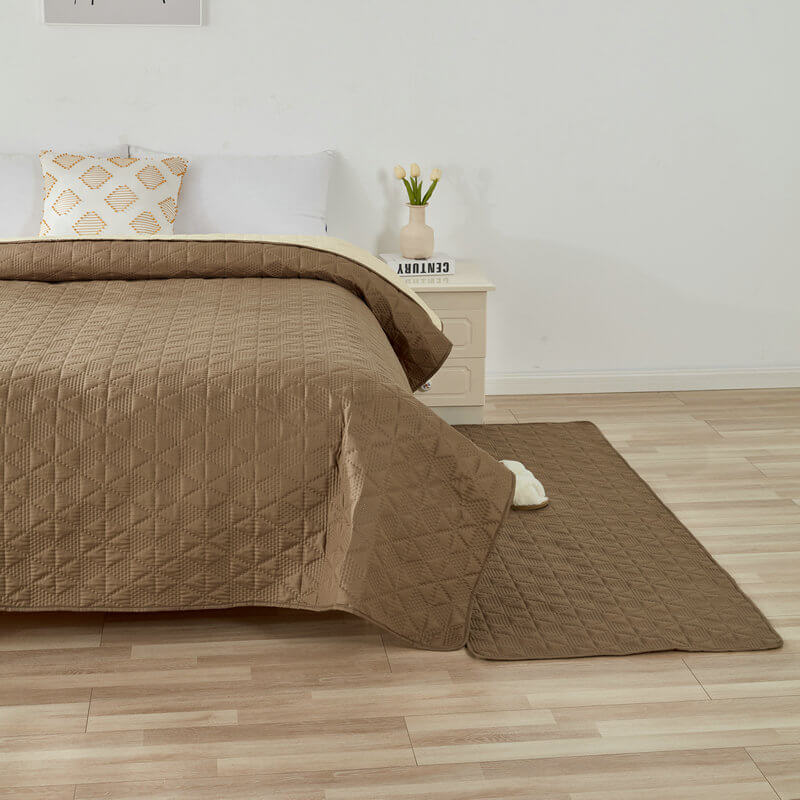 Waterproof Non-Slip Geometric Embossed Multi-Purpose Pet Mat Mattress Protector - Image 12