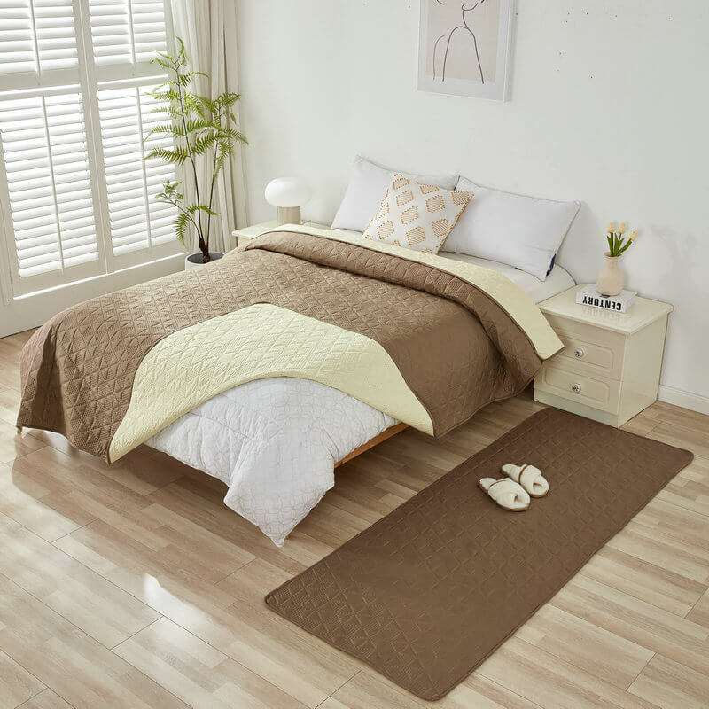 Waterproof Non-Slip Geometric Embossed Multi-Purpose Pet Mat Mattress Protector - Image 7