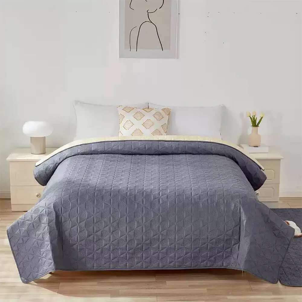Waterproof Non-Slip Geometric Embossed Multi-Purpose Pet Mat Mattress Protector - Image 9