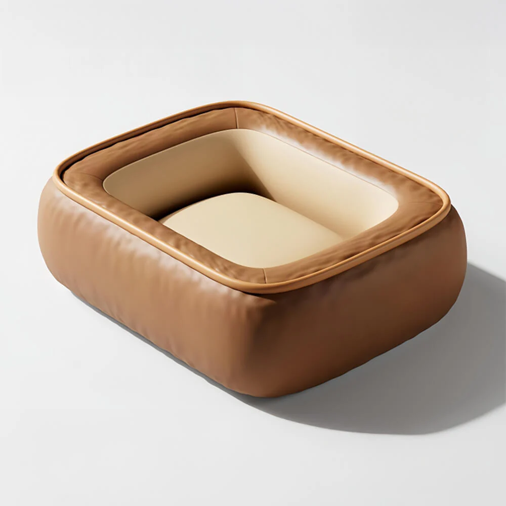 Waterproof Non-stick PU Leather Scratch-resistant Full Support Dog Bed - Image 12