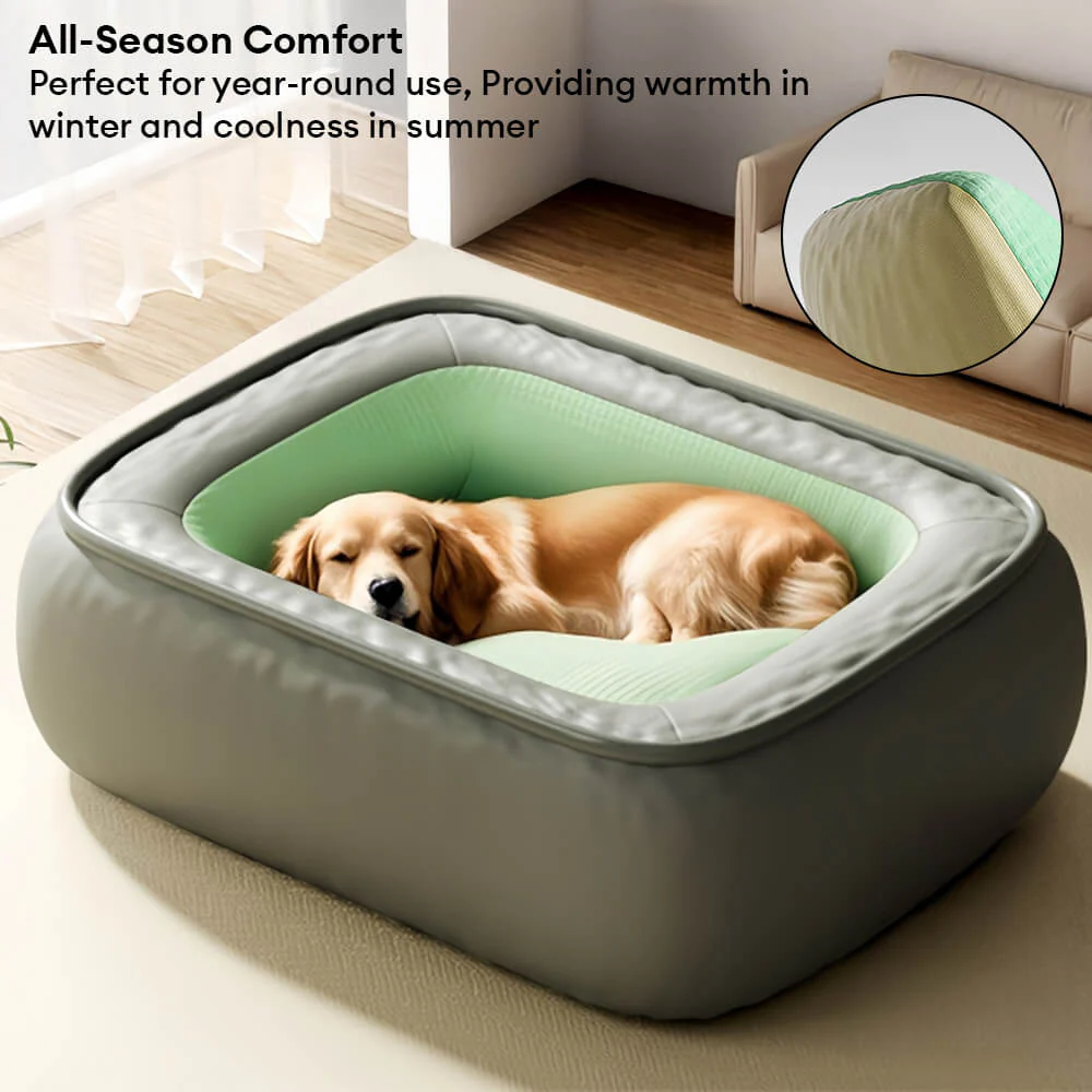 Waterproof Non-stick PU Leather Scratch-resistant Full Support Dog Bed - Image 6
