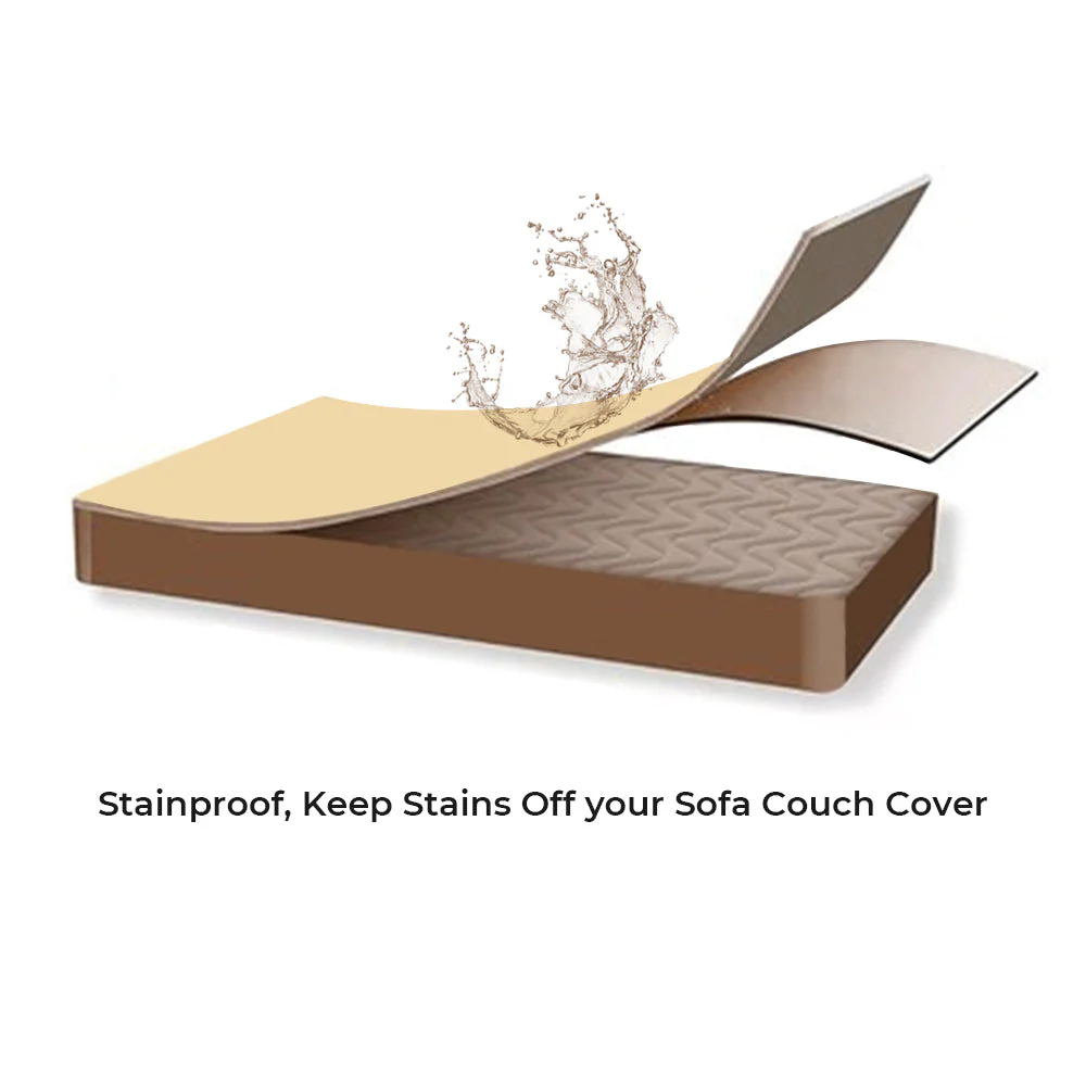 Waterproof Thick Fuzzy Faux Sherpa Fleece Non-Slip Couch Cover Protector - Image 8
