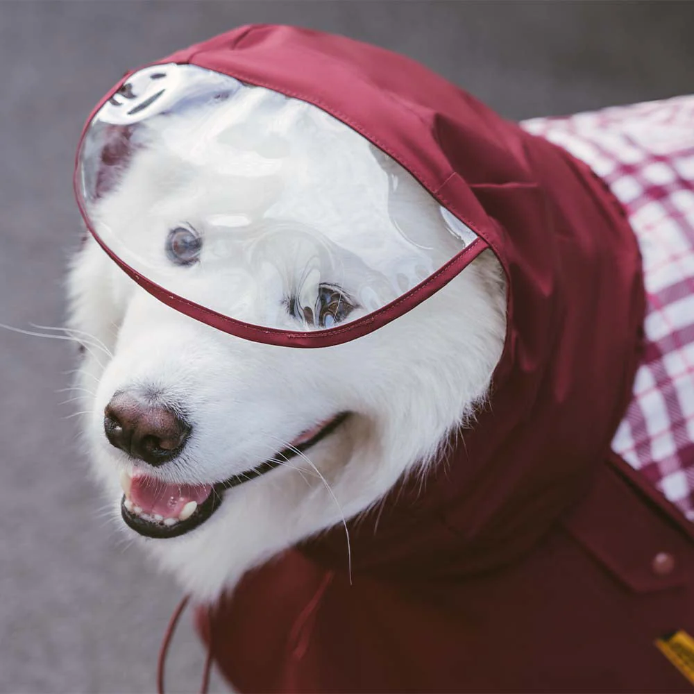 Waterproof Vintage Plaid Adjustable Dog Raincoat - All-Weather Protection - Image 16