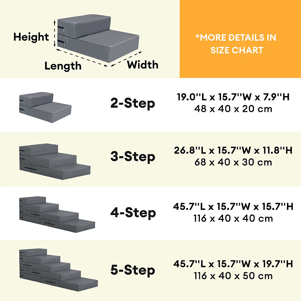 Waterproof Washable PU Leather Modular Multi-Level Pet Stairs - Image 9