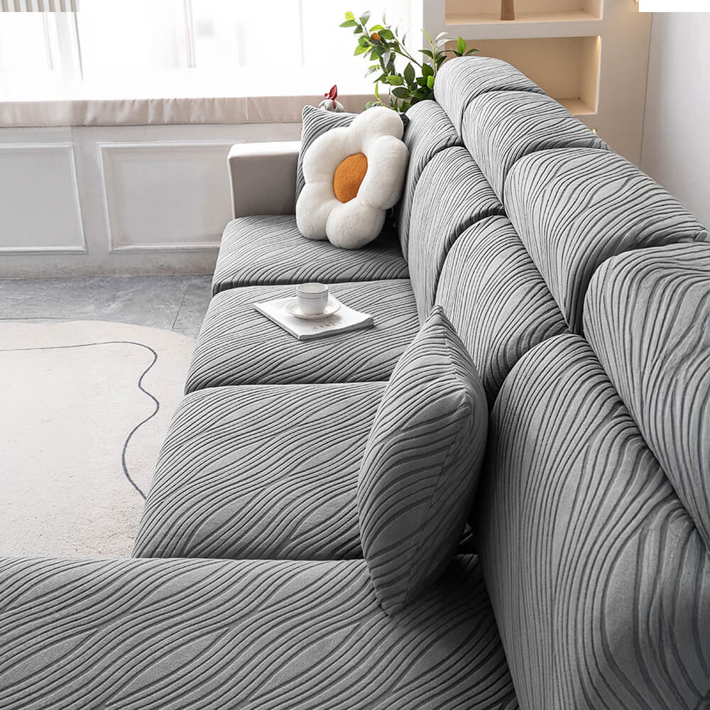 Wave Jacquard Sofa Stretch Anti-Slip Full Wrap Magic Couch Cover - Image 8