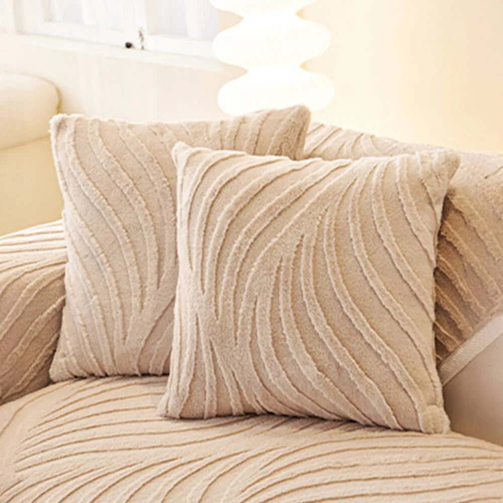 Wave Textured Plush Non-Slip Couch Cover - Image 13