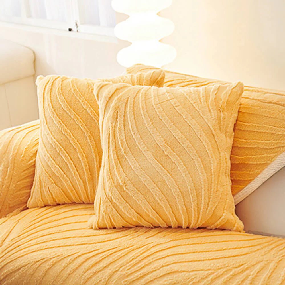 Wave Textured Plush Non-Slip Couch Cover - Image 14