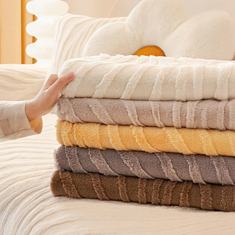 Wave Textured Plush Non-Slip Couch Cover - Image 8