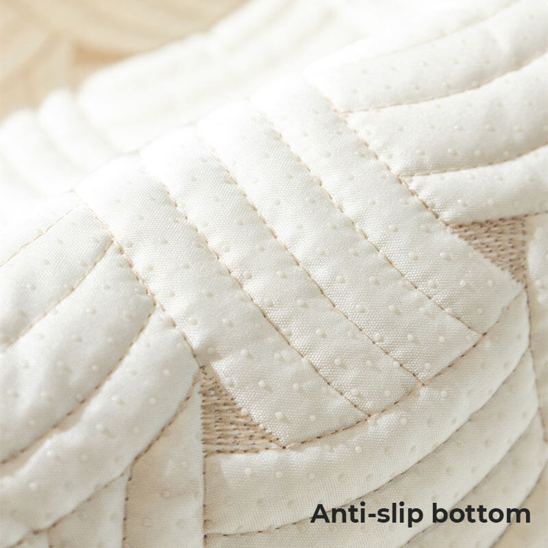 Weave Pattern Cotton Quilted Sectional Couch Cover - Image 10