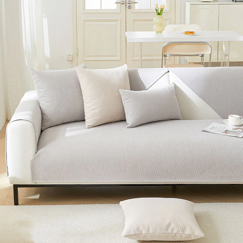 Wood Grain Texture Soft Chenille Anti-scratch Couch Cover - Image 8